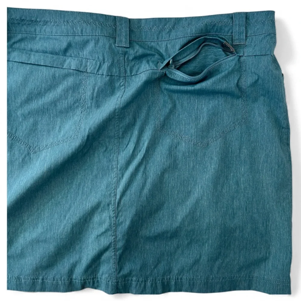 EDDIE BAUER Women’s Horizon Active Skort Teal Green Zip Pockets Moisture-wick L‎ - Picture 6 of 10